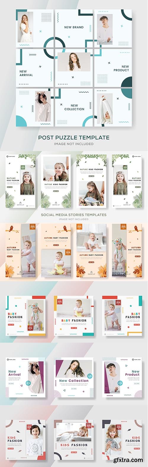 Fashion sale banner template post