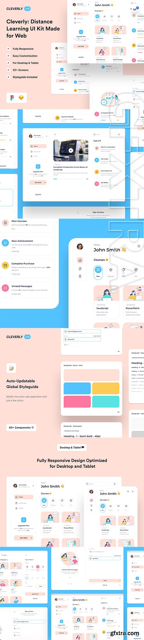Cleverly: Distance Learning Web UI Kit