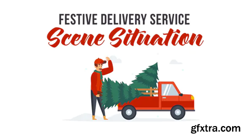 Videohive Festive delivery service - Scene Situation 29437352