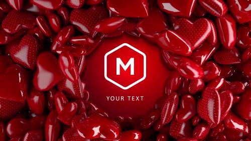 MotionArray - Modern Bright Logo Opener With Hearts - 832152