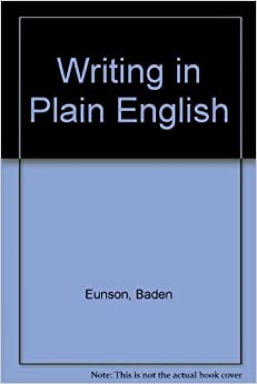 Writing in Plain English