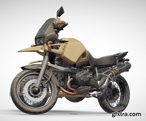 PUBG Motorcycle 3d Model