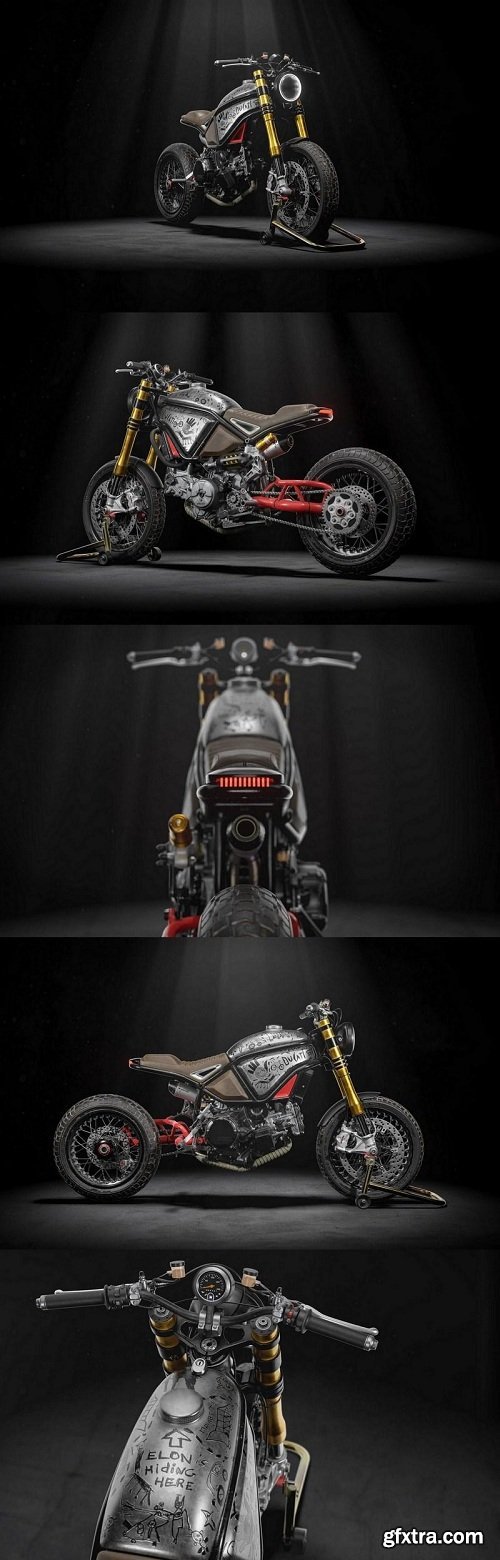 Custom Ducati Scrambler 3D Model