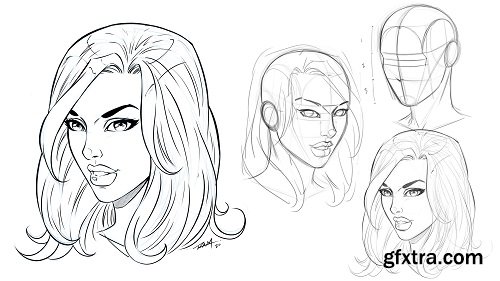 How to Draw a Comic Book Style Face on an Angle