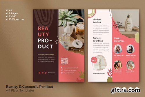 A4 Flyer Template Vol.03 Beauty & Cosmetic Product
