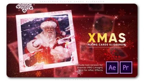 Videohive - Christmas Flying Cards Slideshow - 29449428