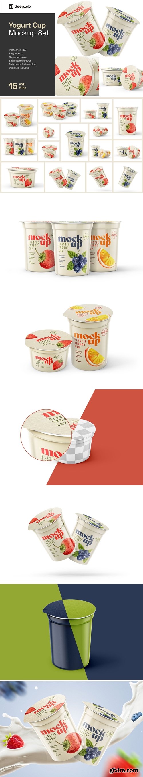 CreativeMarket - Yogurt Cup Mockup Set | Packaging 5598073