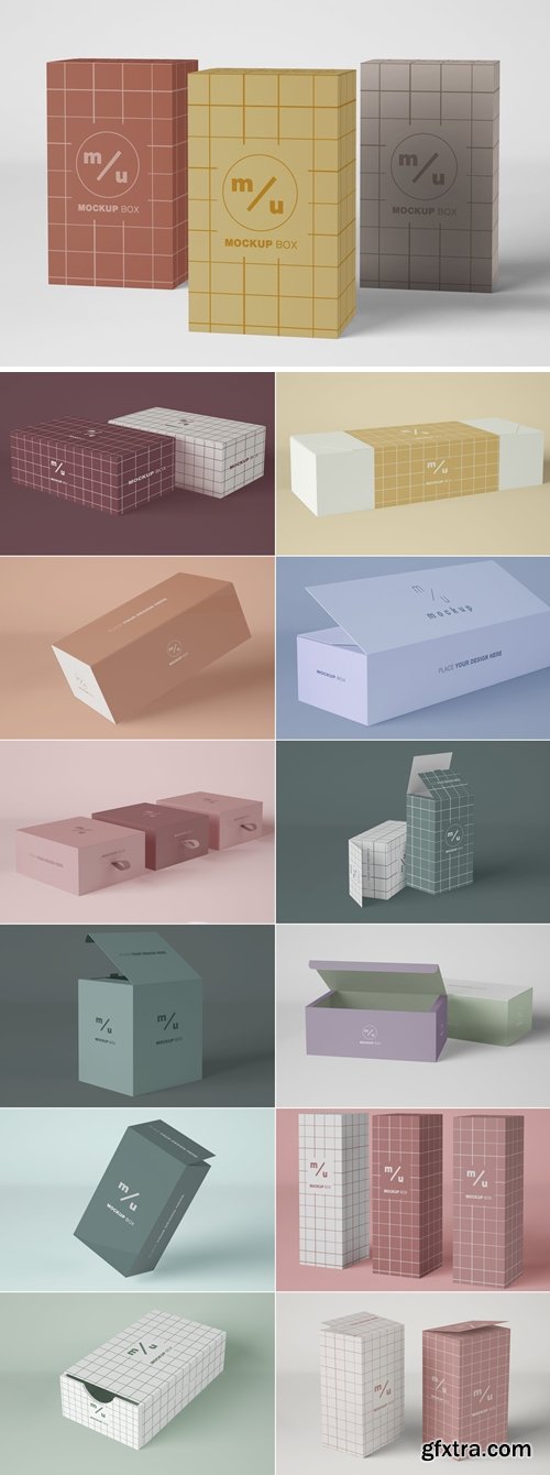 Paper Boxes Mockup