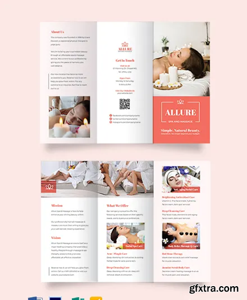 Spa Massage Tri-fold Brochure Template