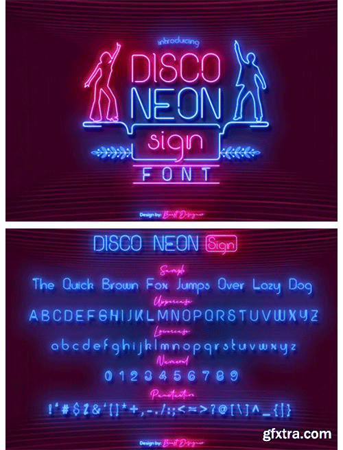 Disco Neon Sign Font