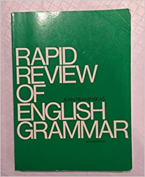 Rapid Review of English Grammar: A Text for Students of English As a Second Language