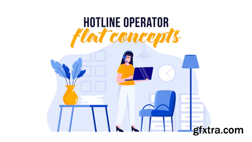 Videohive Hotline operator - Flat Concept 29529655