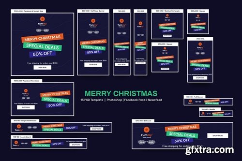 Merry Christmas Banners Ad