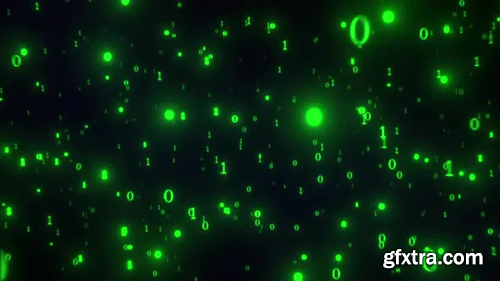 Videohive Binary Code 1 and 0 Flying Towards To Camera, Glowing Cyberspace Background 29452047