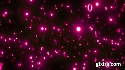 Videohive Binary Code 1 and 0 Flying Towards To Camera, Glowing Cyberspace Background 29452056