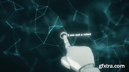 Videohive Robot Hand Clicks To Captcha I Am Not Robot Test 4k 29564317