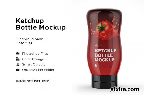 CreativeMarket - 250g Ketchup Bottle Mockup 5558021