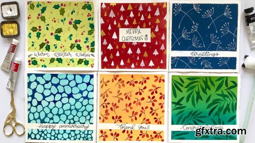 Be Creative - Exploring Watercolor Patterns to Holiday Card Making