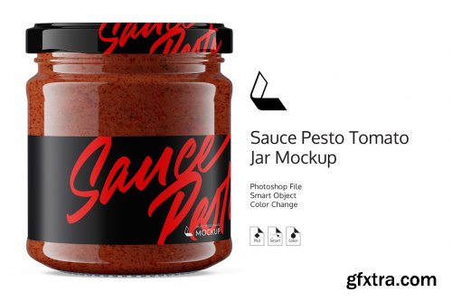 CreativeMarket - Sauce Pesto Tomato Mockup 4931469