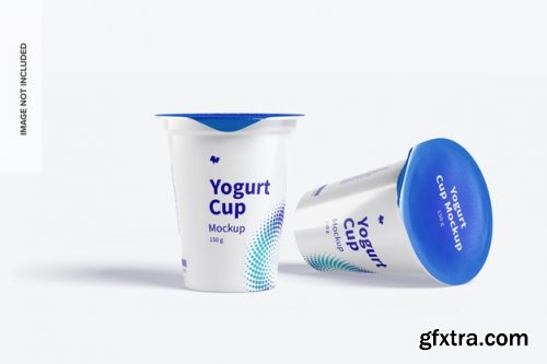 150 g yogurt cups mockup