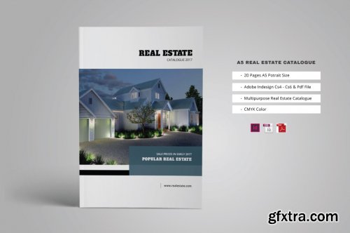 CreativeMarket - A5 Real Estate Catalogue / Brochure 4895726
