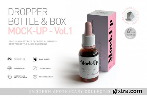 CreativeMarket - Dropper Bottle & Box Mock-Up | Vol.1 5295550