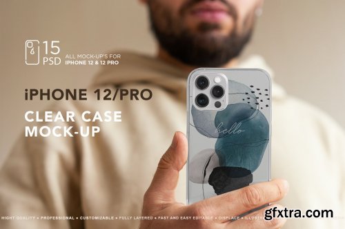 CreativeMarket - iPhone 12/Pro Clear Case MockUp 5639507
