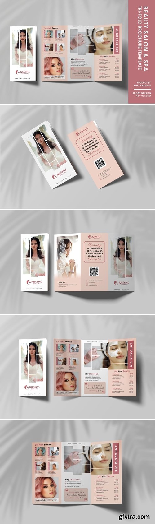 Beauty Wedding Salon Trifold Brochure
