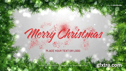 Videohive Christmas Background Green Frame 29391643