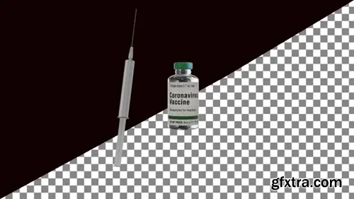 Videohive Vaccine And Syring Covid -19 With Alpha Channel - 4K 29448731