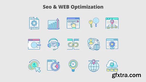 Videohive Seo Optimization - Filled Outline Animated Icons 29648225