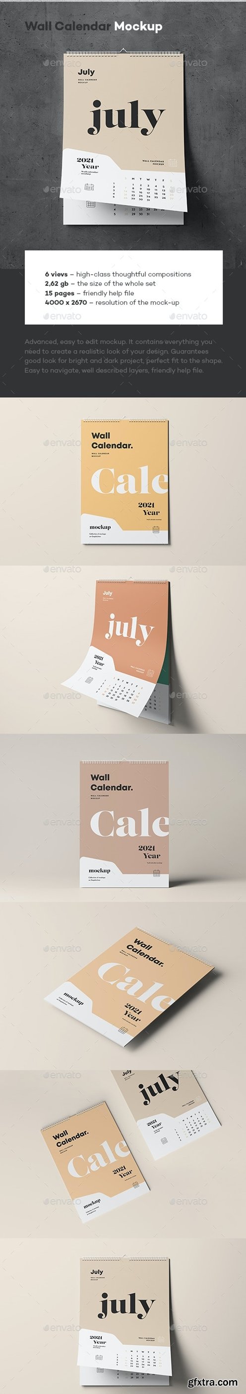 GraphicRiver - Wall Calendar Mock-up 29436808