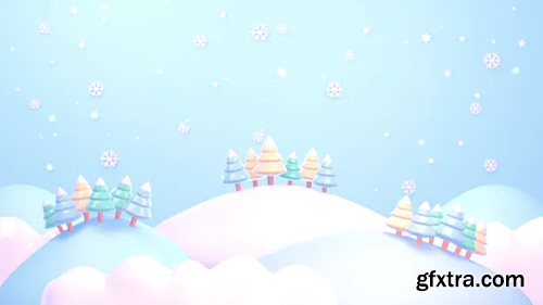 Videohive Blue Christmas Mountains 29589500