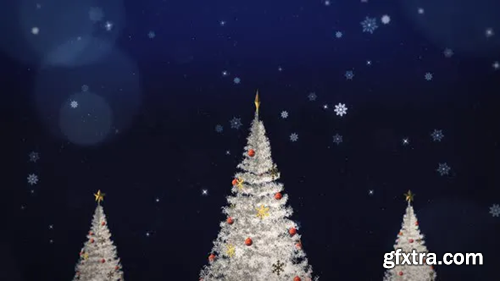 Videohive Christmas Tree Snowflakes Falling 29601674
