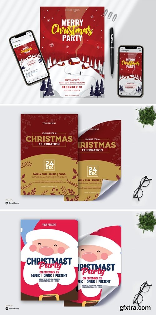 Merry Christmas Flyer & Banner Design