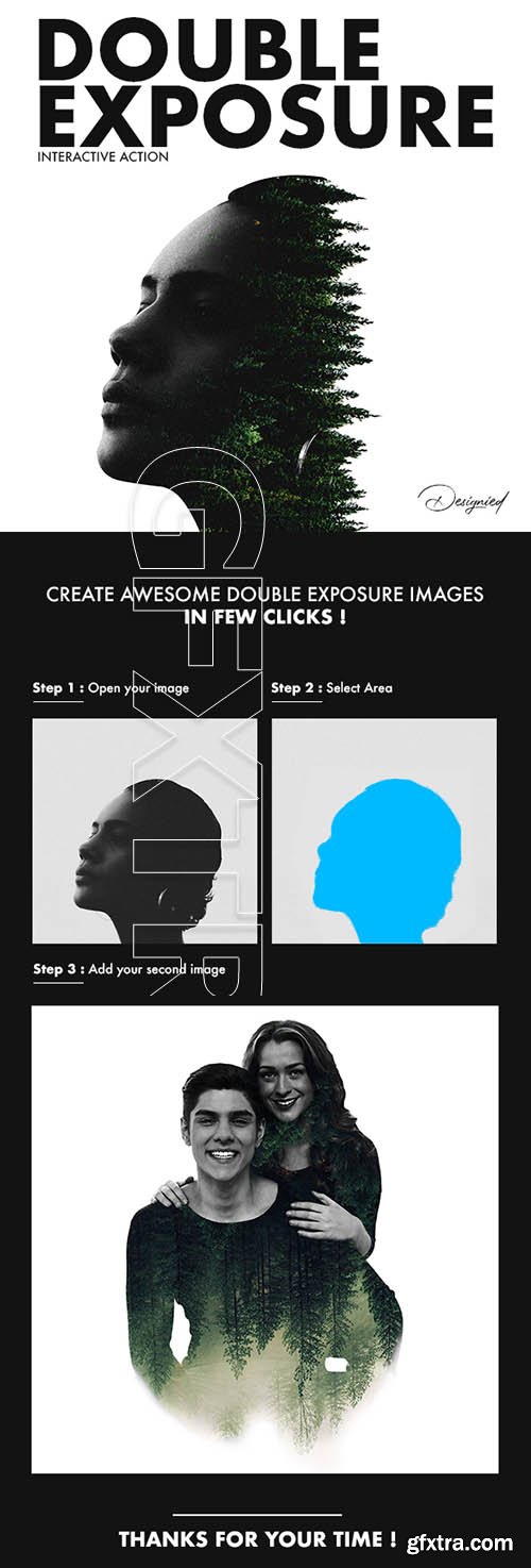GraphicRiver - Double Exposure Photoshop Action 29465080