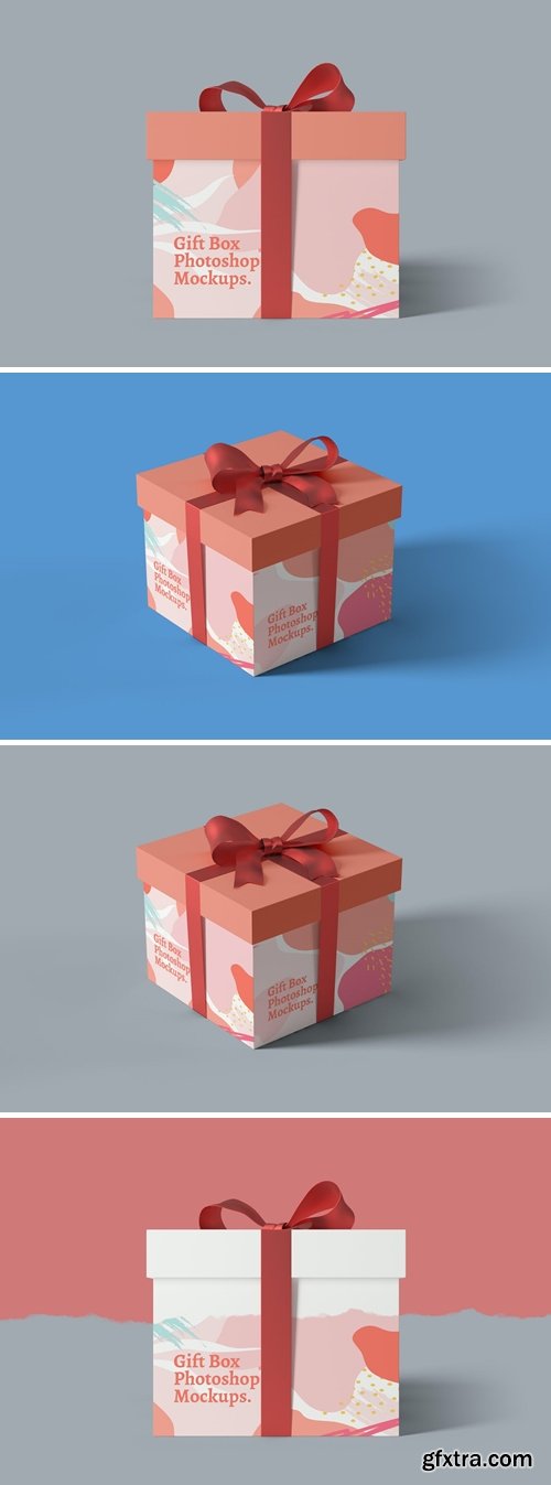 Gift Box Photoshop Mockups