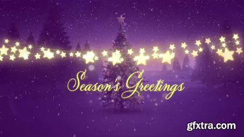 Videohive Seasons Greetings with glowing fairy lights 27607808
