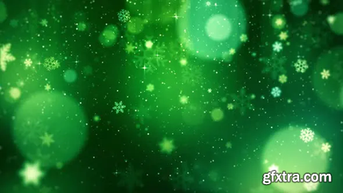Videohive Green Snowflake | Christmas Background 29702140