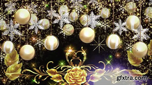 Videohive Gold Christmas Background 29677263