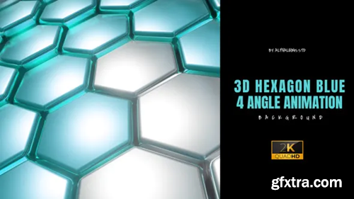 Videohive Hexagon 3D Blue Two Tone 29397221