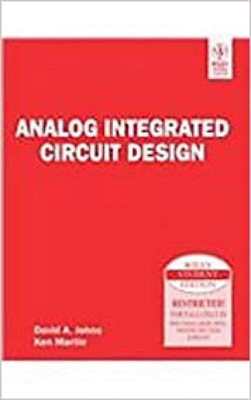 Analog Integrated Circuit Design