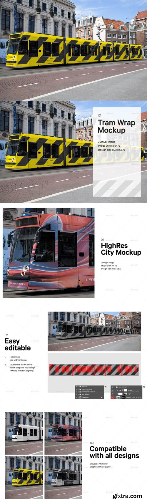 GraphicRiver - City Tram Wrap Sticker Mockup - 29465156