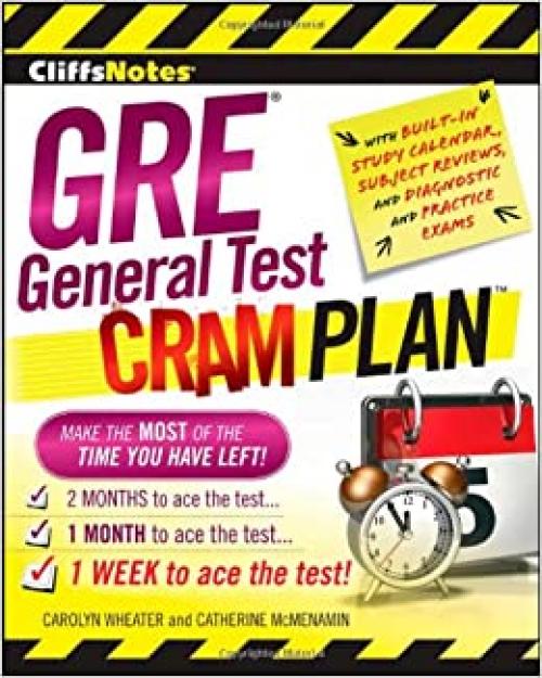 CliffsNotes GRE General Test Cram Plan (Cliffsnotes Cram Plan)