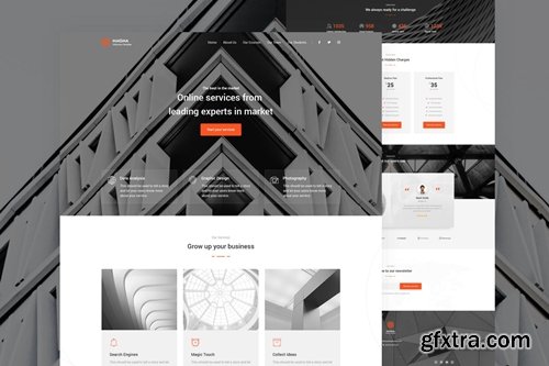 Magma - Business PSD Landing Page Template