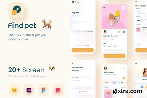 FIndPet - Pet Adoption Apps UI Kit