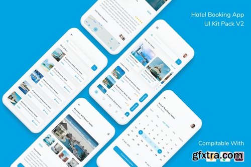 Hotel Booking App UI Kit Pack V2