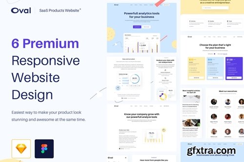Oval SaaS Products Landing Page Template