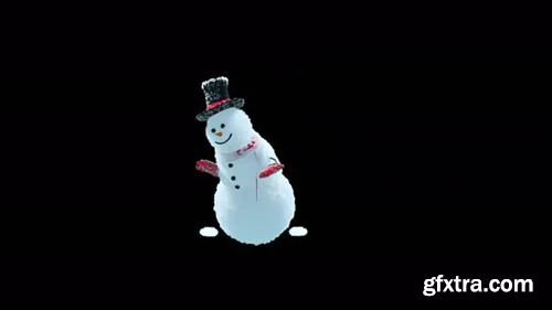 Videohive Snowman Dancing 4K 29722661
