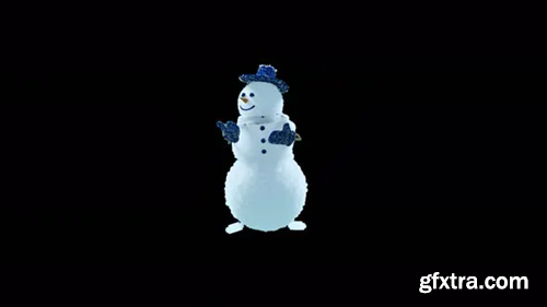 Videohive Snowman Dancing 4K 29722663